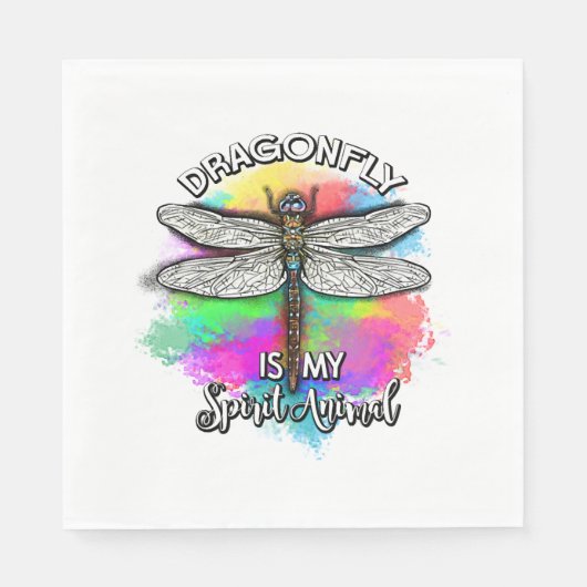 Drachenfliege ist mein Geiststier Serviette (Vorderseite)