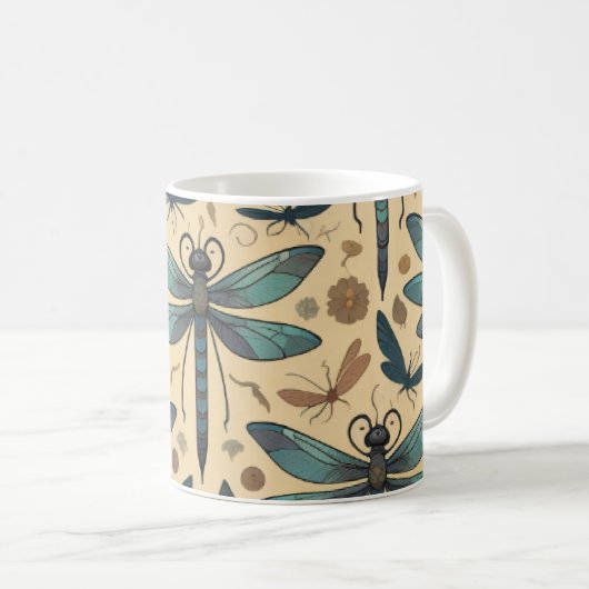 Drachenfliege Kaffeetasse (VorderseiteRechts)