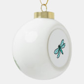 Drachenfliege Keramik Kugel-Ornament (Links)