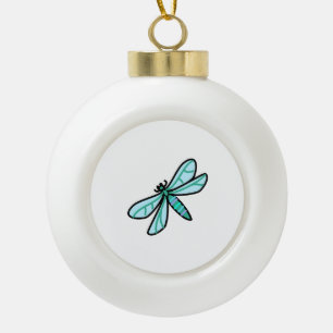 Drachenfliege Keramik Kugel-Ornament