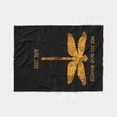 Drachenfliege Lover | Nicht alle Wander sind verlo Fleecedecke (Vorderseite (Horizontal))