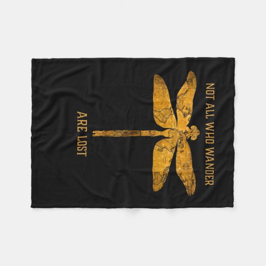 Drachenfliege Lover | Nicht alle Wander sind verlo Fleecedecke (Vorderseite (Horizontal))