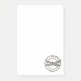 Drachenfliege Mandala Post-it Klebezettel