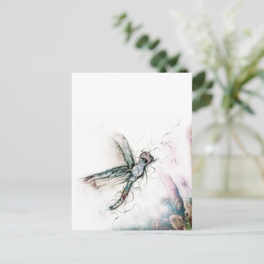 Drachenfliege Postkarte (Stehend Vorderseite)