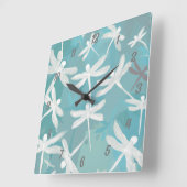 Drachenfliege Quadratische Wanduhr (Winkel)