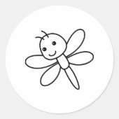 Drachenfliege Runder Aufkleber (Vorderseite)
