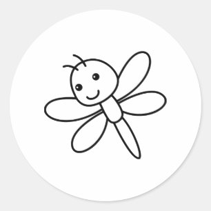 Drachenfliege Runder Aufkleber