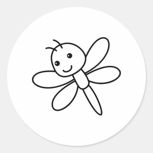 Drachenfliege Runder Aufkleber (Vorderseite)