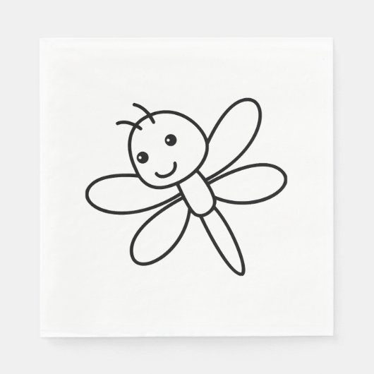 Drachenfliege Serviette (Vorderseite)