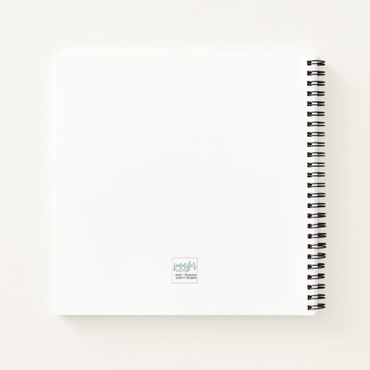 Drachenfliege und Blume Notizblock (Rückseite)