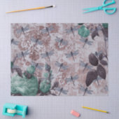 Drachenfliege und Lila Blumensprint Seidenpapier (Basteln)