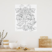 Drachenfliege zeichne Erwachsenenfarbposter Poster (Küche)