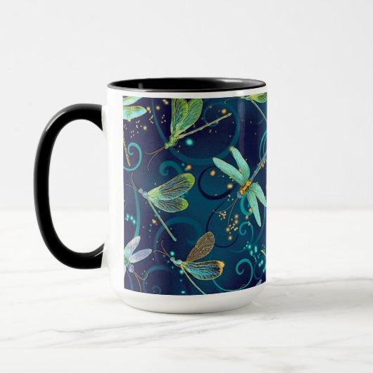 Drachenfliegen Aquamarin 15oz Combo Tasse (Links)