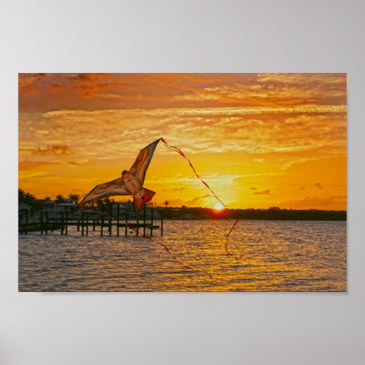 Drachenfliegen bei Key Largo Sunset Poster (Vorne)
