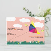 Drachenfliegen - Einladungen an den Kindergeburtst (Stehend Vorderseite)