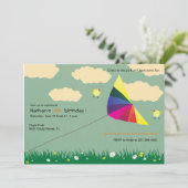 Drachenfliegen - Einladungen an den Kindergeburtst (Stehend Vorderseite)