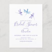 Drachenfliegen Handgemalt Lila blaues Brautparty