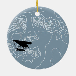 Drachenfliegen im Mondlicht Keramik Ornament