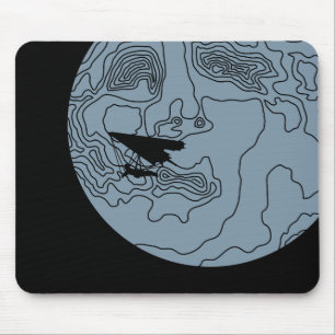 Drachenfliegen im Mondlicht Mousepad