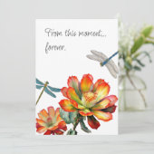 Drachenfliegen Liebe für Hochzeit Einladung (Stehend Vorderseite)