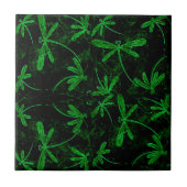 Drachenfliegen Neon Green Tile Fliese (Vorderseite)