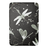 Drachenfliegen, Schwarz-Weiß-Bath-matte Badematte (Vorderseite Vertikal)