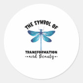Drachenfliegen Transformation Schönheit Natur Inse Runder Aufkleber (Vorderseite)