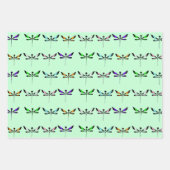 Drachenfliegen und Kronleuchter Hand gezogen Geschenkpapier Set (Vorderseite 2)