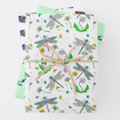 Drachenfliegen und Kronleuchter Hand gezogen Geschenkpapier Set (Beispiel)