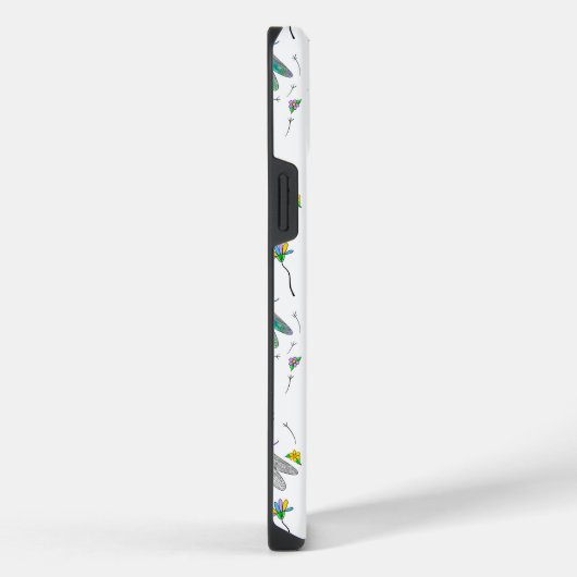 Drachenfliegen und Kronleuchter Hand gezogen iPhone Hülle (Rechte Seite)