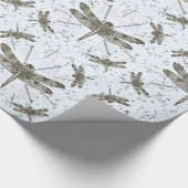 Drachenfliegenornament Geschenkpapier (Ecke)