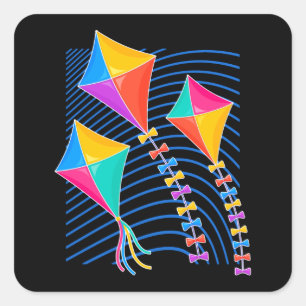 Drachenflieger Drachenflieger Kindergeschenk Quadratischer Aufkleber