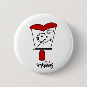 Drachenflieger-Strichmännchen Button