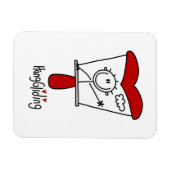 Drachenflieger-Strichmännchen Magnet (Horizontal)