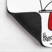 Drachenflieger-Strichmännchen Mousepad (Ecke)