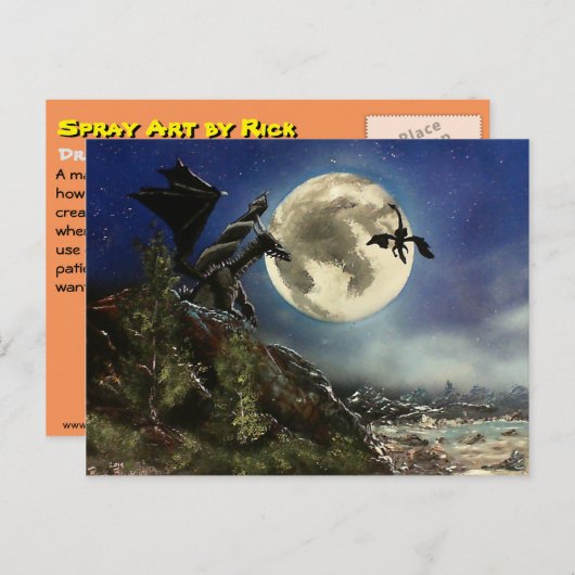 Drachenflug Postkarte (Vorne/Hinten)