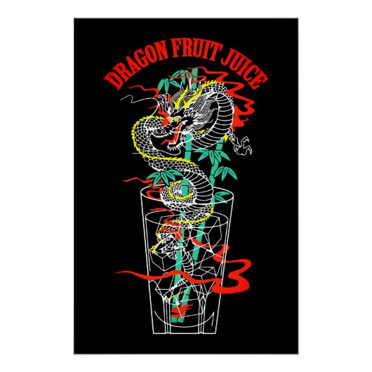 Drachenfrucht-Saft Poster (Vorderseite)