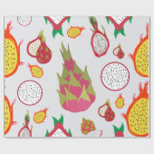 Drachenfrucht weiß und gelb geschenkpapier (Flach)
