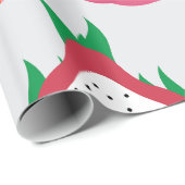 Drachenfrucht weiß und gelb geschenkpapier (Rolleneckpunkt)
