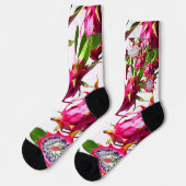 Drachenfruchtmuster Socken (Linkes Detail)