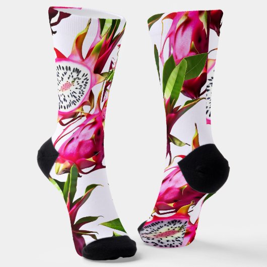 Drachenfruchtmuster Socken (Gewinkelt)