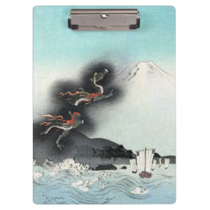 Drachenfurie-Seeschlacht um den Fuji, Japan Klemmbrett