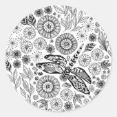 Drachengarten Runder Aufkleber (Vorderseite)