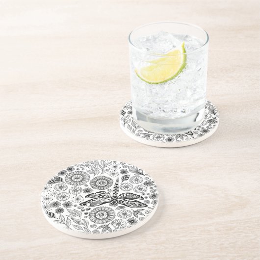 Drachengarten Sandstein Untersetzer (Seite)