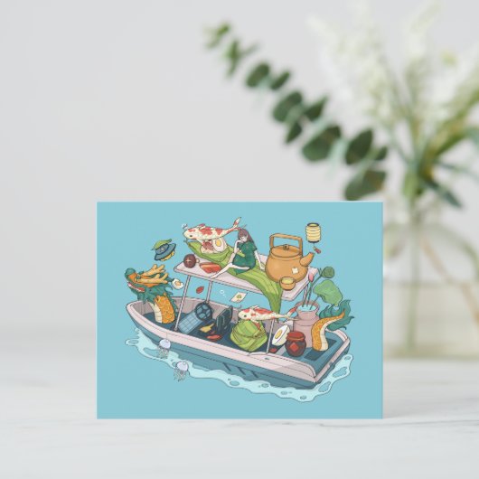 Drachengemüse Postkarte (Stehend Vorderseite)