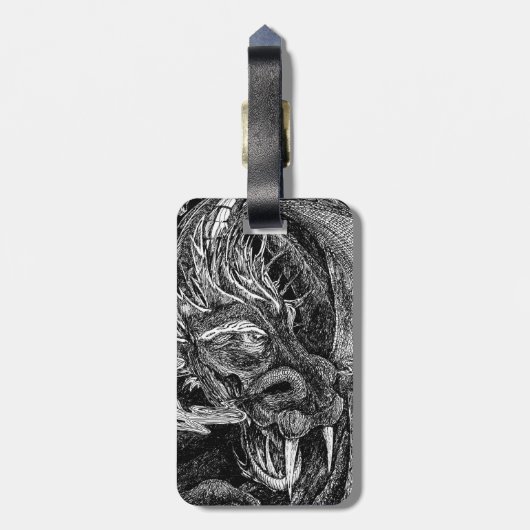 Drachengepäck 2 Seiten Gepäckanhänger (Rückseite vertikal)