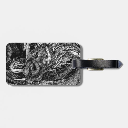 Drachengepäck 2 Seiten Gepäckanhänger (Rückseite horizontal)