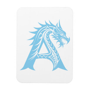 Drachengestalteter Buchstabe A, Drachenschrift, Mo Magnet