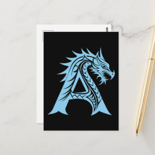 Drachengestalteter Buchstabe A, Drachenschrift, Mo Postkarte