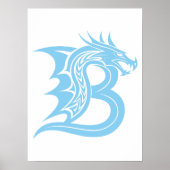 Drachengestalteter Buchstabe B, Drachenalphabet, M Poster (Vorne)